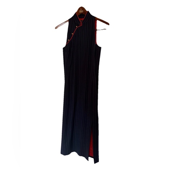 Ralph Lauren Black Label Vintage Pinstripe Dress Size 6